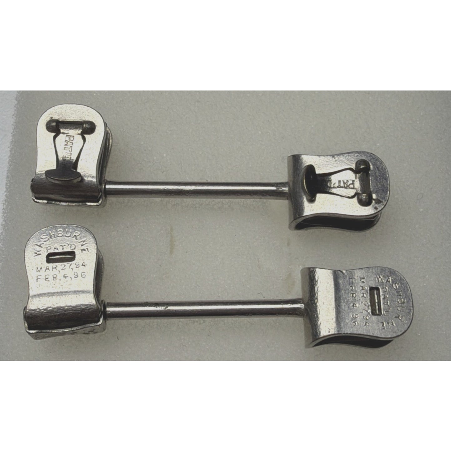 Vintage Lot Of 2 Washburne Cuff Holders Links Magician Cheating Patented