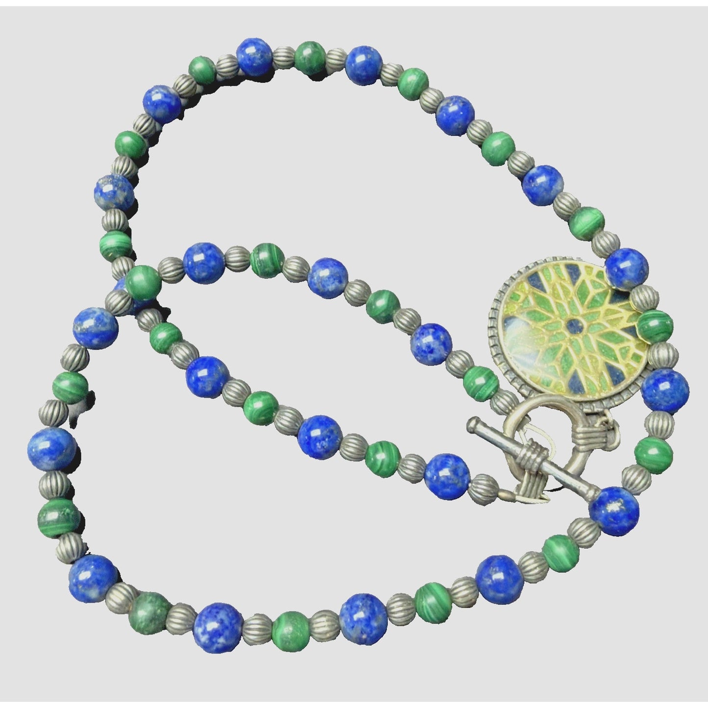 Carolyn Pollack Sterling Cross Pendant Inspirational Toggle Necklace Beaded