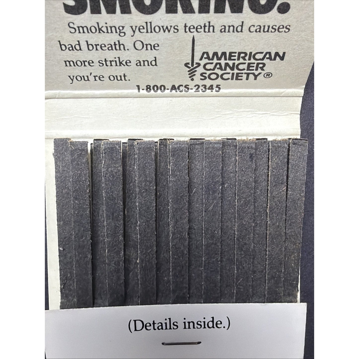 Vintage American Cancer Society Matchbook Improve Your Love Life Full