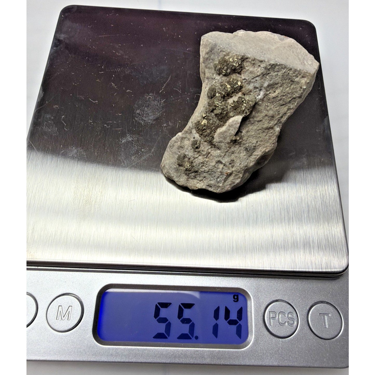 Raw Natural Pyrite Stone Rock Natural Creek Mine 55.14 grams Read