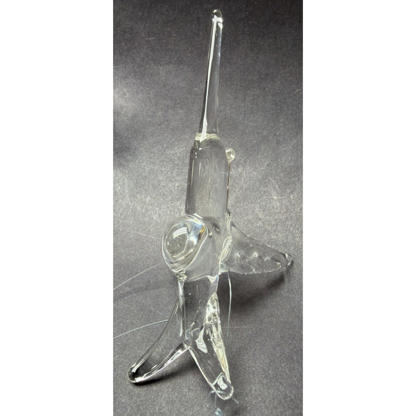 Vintage Lot of 2 Hand Blown Glass Hummingbird Ornaments Suncatcher Figurines