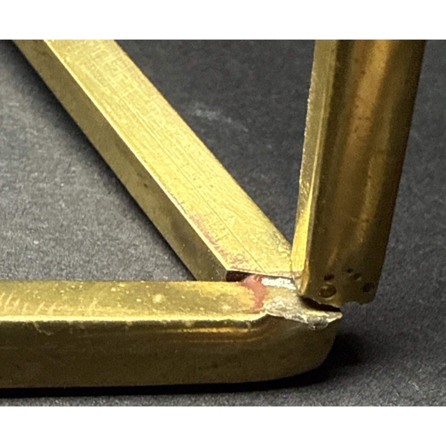 Lot of 2 Brass Geometric Architectural Pyramids Large As-Is