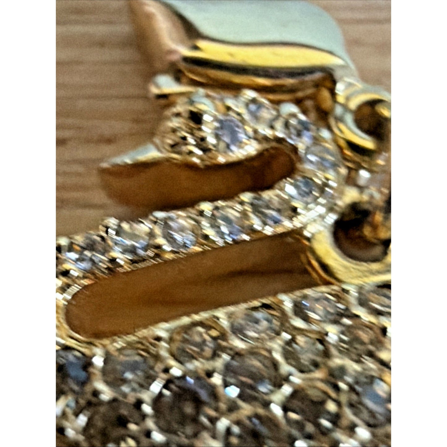 Swarovski Golden Swan Pave Crystal Charm Pendant