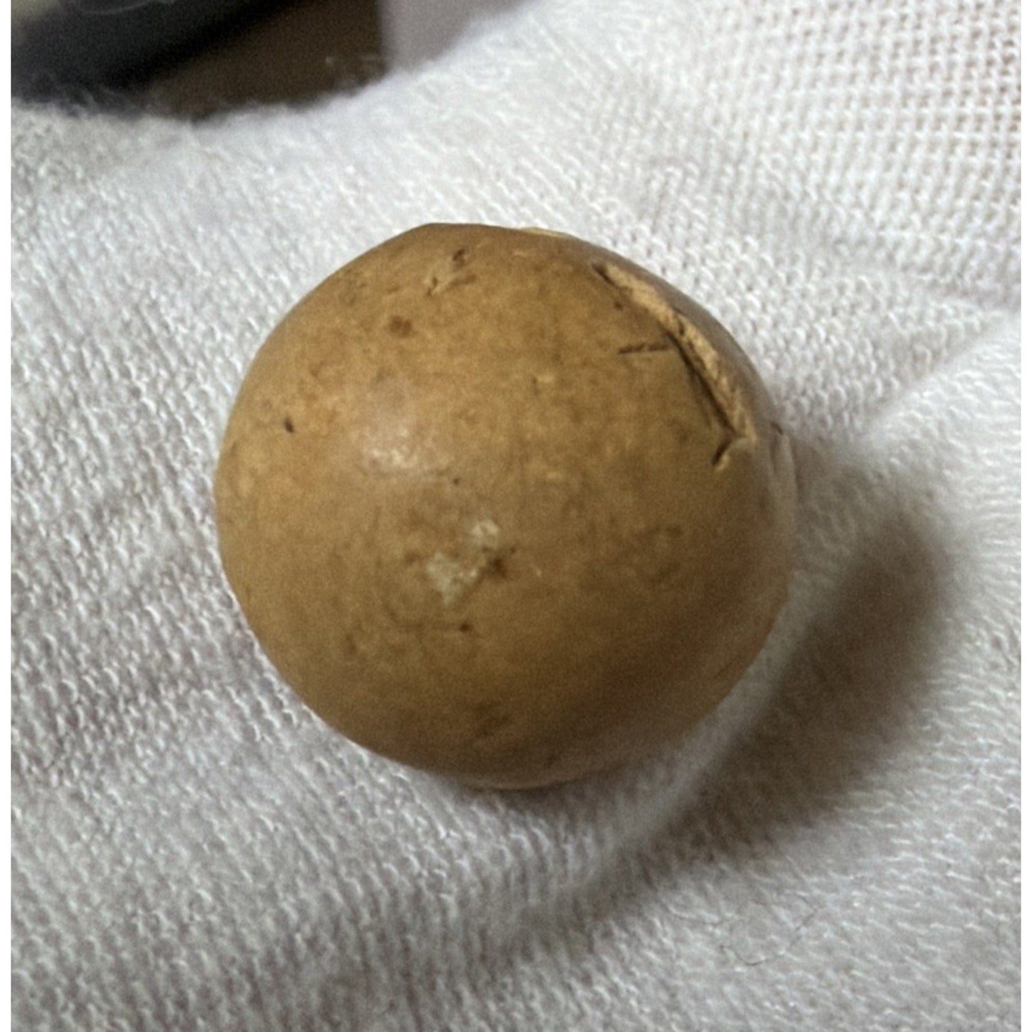 Antique Lot of 4 Clay Marbles As Is Yellow Brown Red