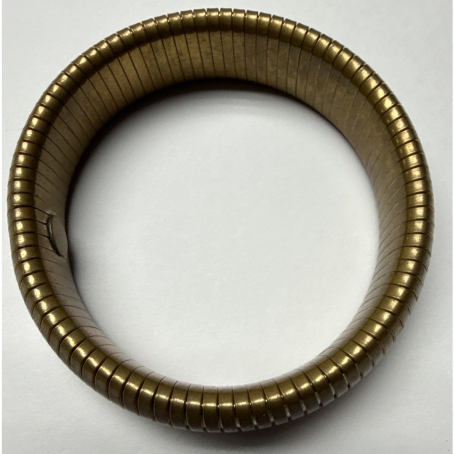 Vintage Flex Omega Brass Gold Tone Bangle Tubogas Stretch Bracelet