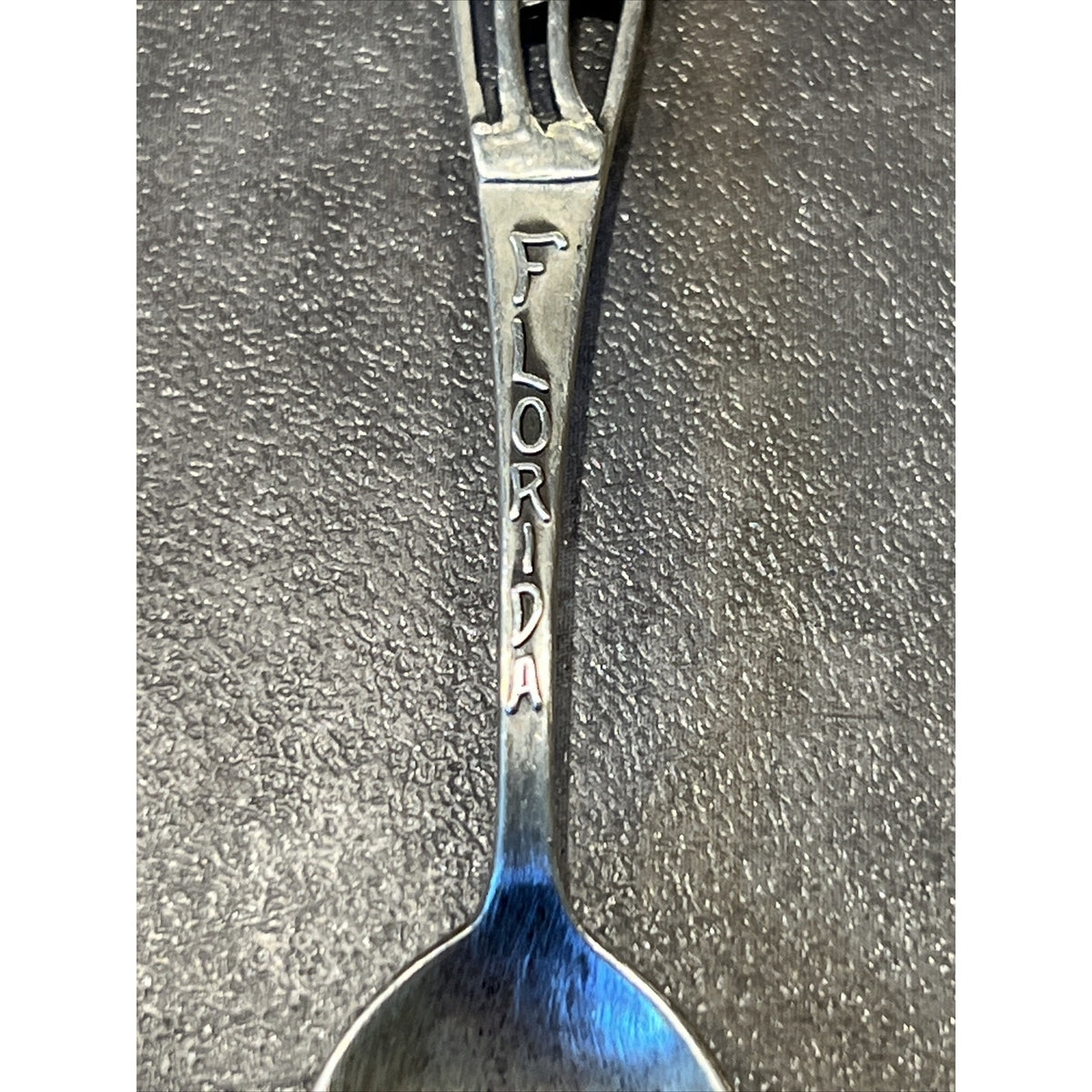 Old Bates Klinke Sterling Silver Souvenir Spoon Florida Palm Trees