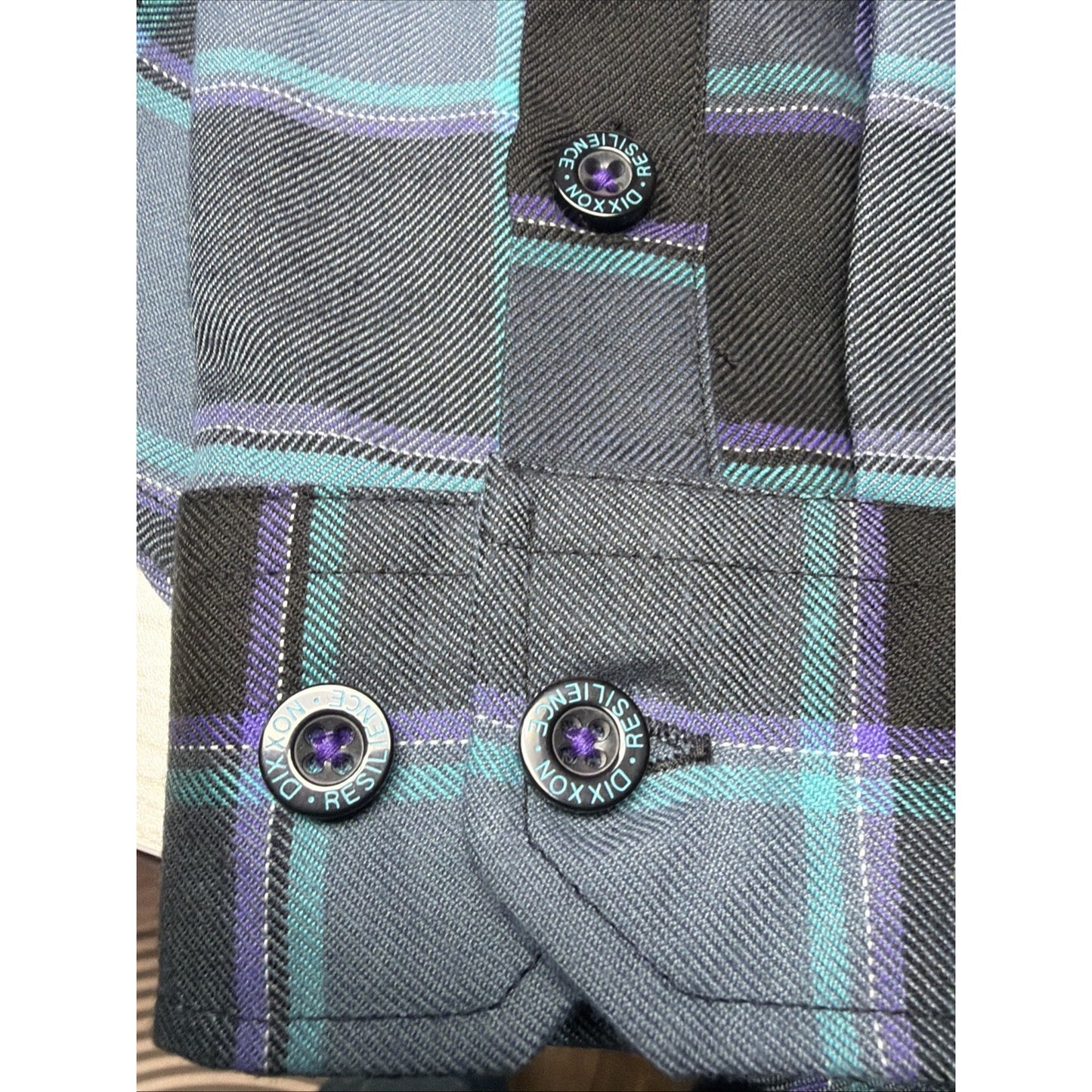 Dixxon Flannel Company Resilience Limited Ed New Women SM Plaid Blue Purple NEW