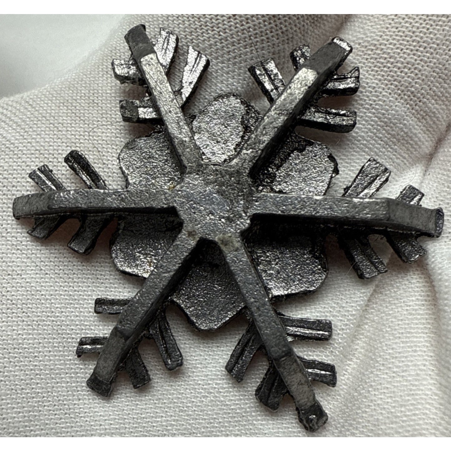 Vintage Lot of 4 Metzke Pewter Snowflake Taper Candle Holders