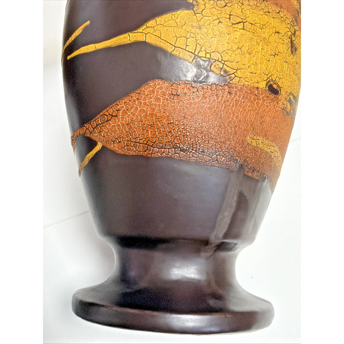 MCM Royal Haeger Art Pottery Craftsman Earth Wrap Glaze Large Vase Craftsman