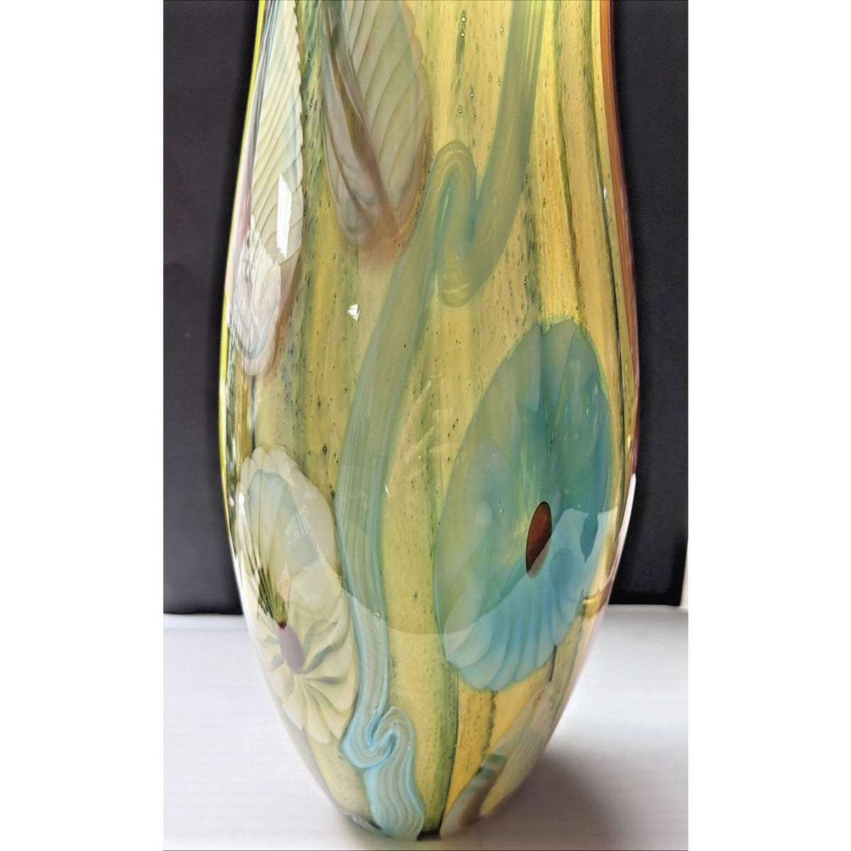 Vtg Cristalleria Ann Primrose D'Arte Murano Abstract Vase Millefiori Sommerso