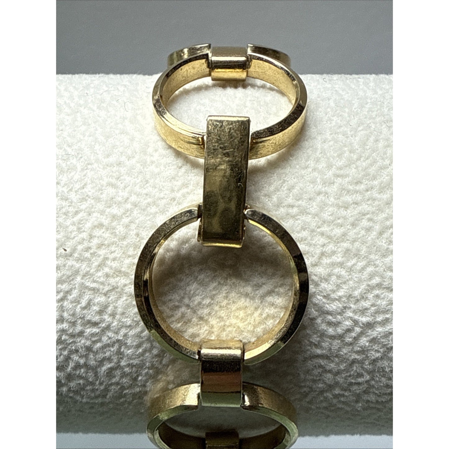 Vintage Timex Analog Quartz Watch Stainless Steel Gold Tone Ring Band As Is