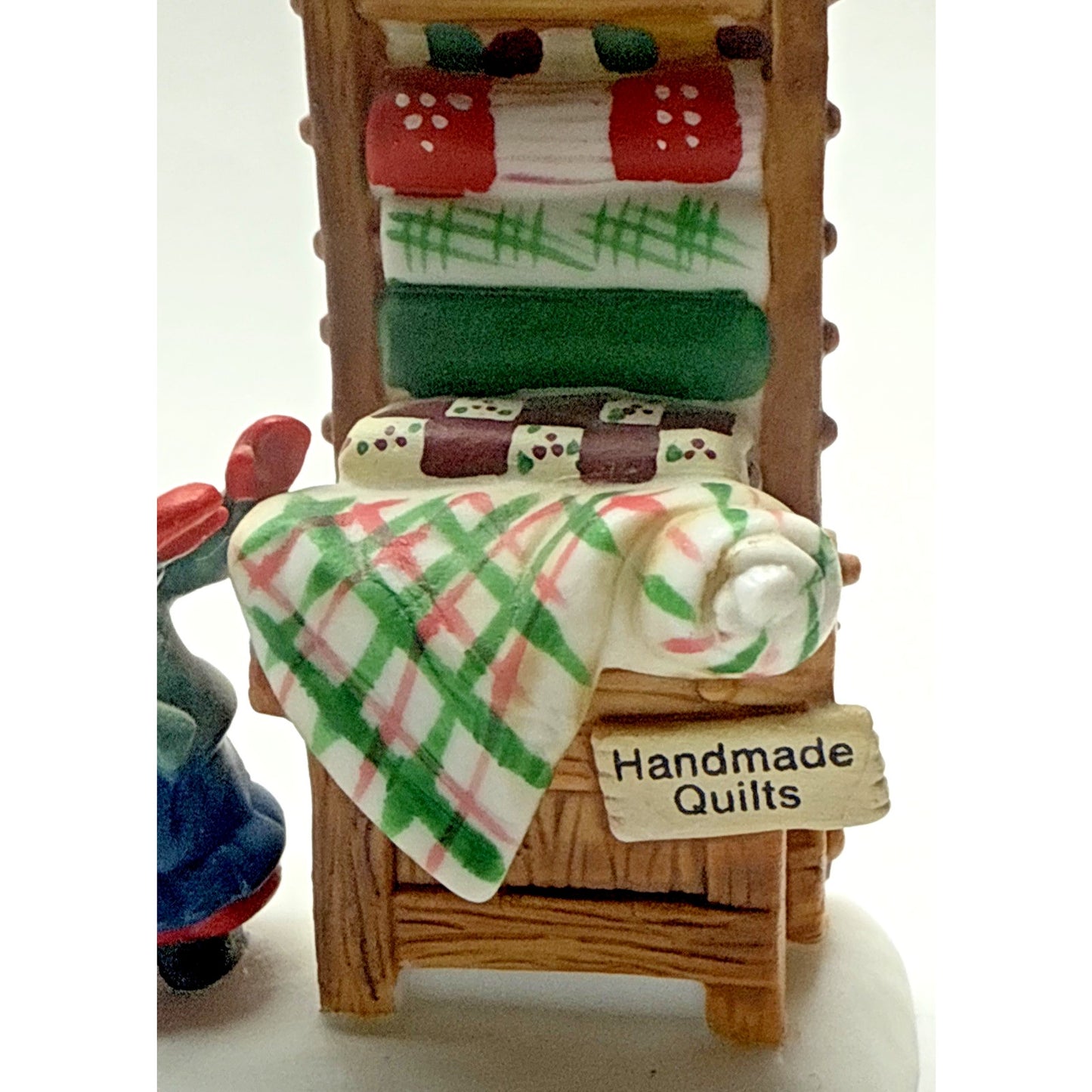 Vintage Set of 2 Dept 56 New England Village Christmas Bazaar Handmade Quilts