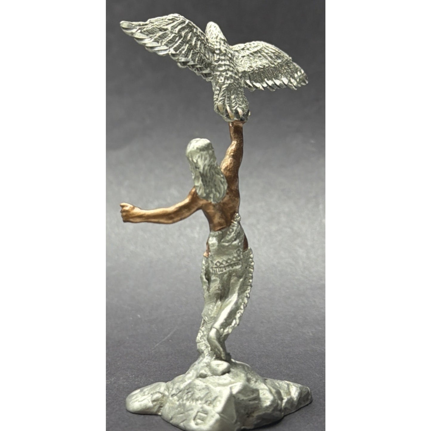 A Silierbok MWFP Masterworks Eagles Flight Gift Native American Pewter Figurine