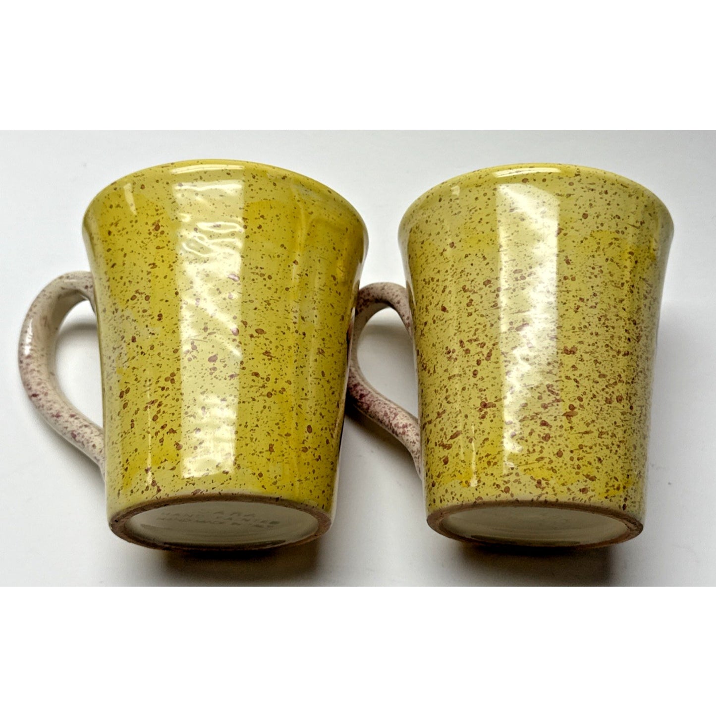 Vintage Lot of 2 Sara Hand Painted Rooster Mugs Italy Folk Art Farmhouse