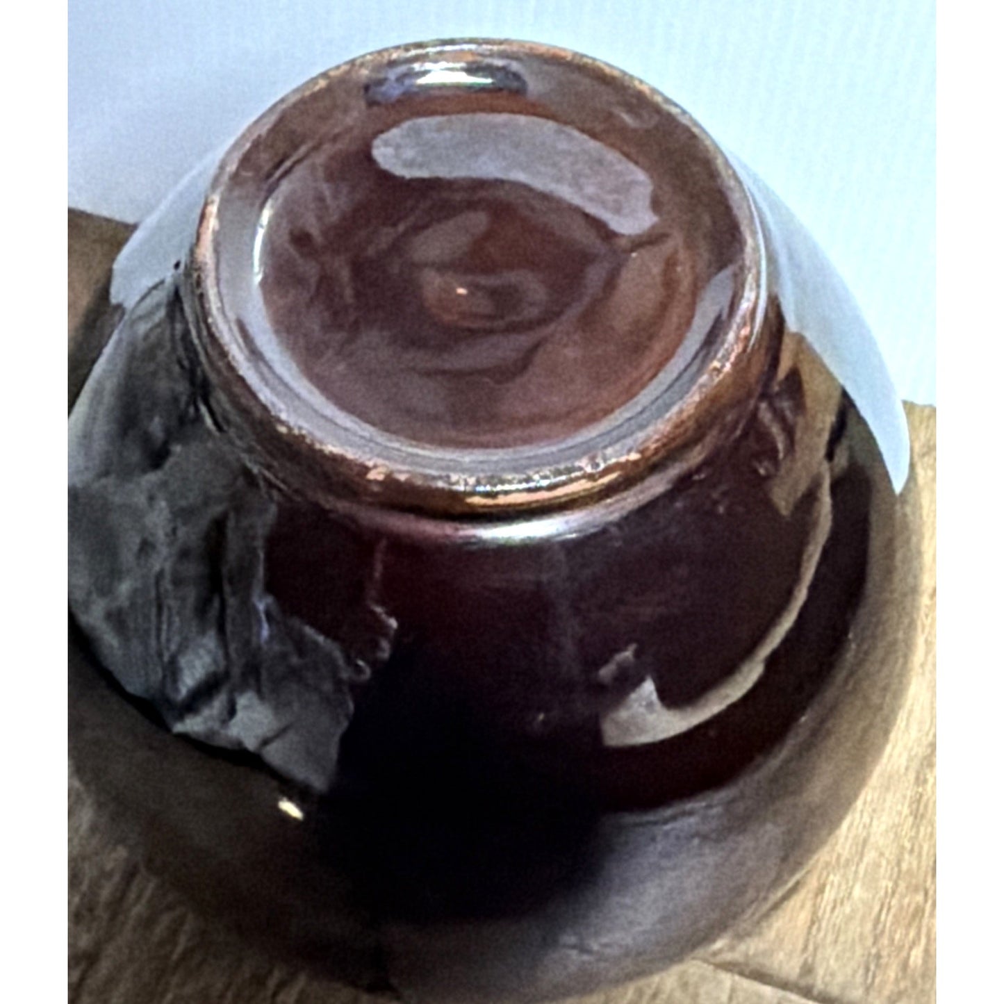 MCM Carstens Tonnieshof Freeform Art Pottery Vase Brown Iridescent Glaze