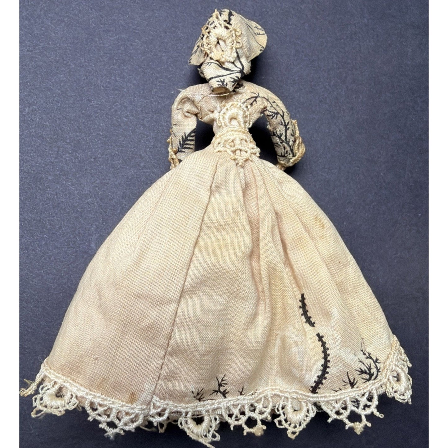 Old Lot of 2 Artist Anna Laura Dolls Women Dresses Hats Victorian As Is Damage