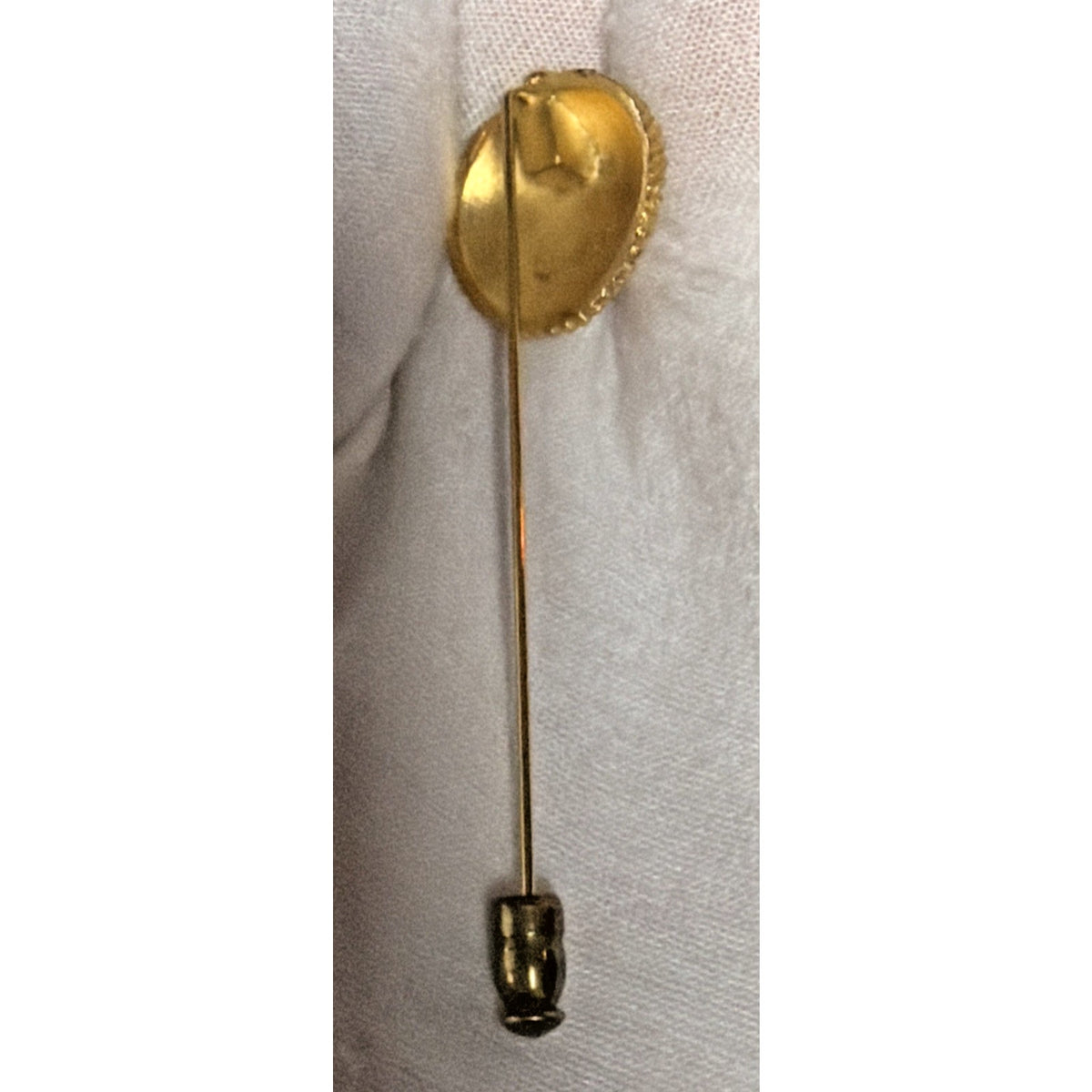 Vintage Trifari Shell Stick Pin Hatpin Clamshell Gold Tone