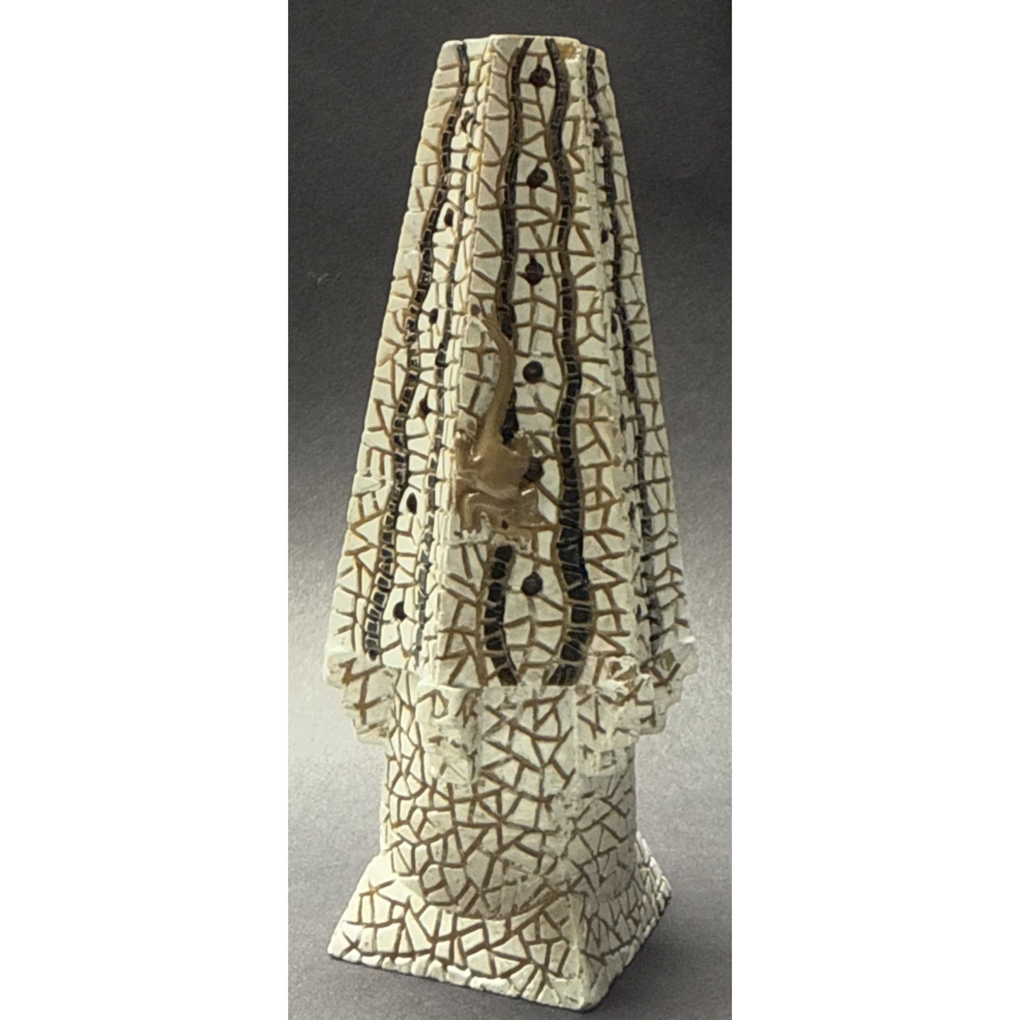 Gaudi Barcino Chimney Palau Rooftop Candle Holder Sculpture Lizard Mosaic