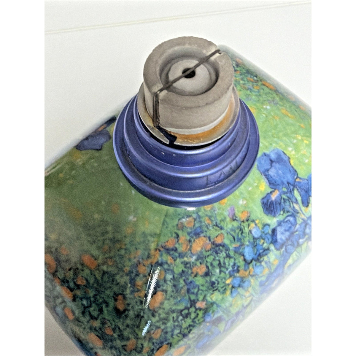 Lampe Berger Goebel Vincent Ceramic Floral Fragrance Lamp Burner Wick Cap Used