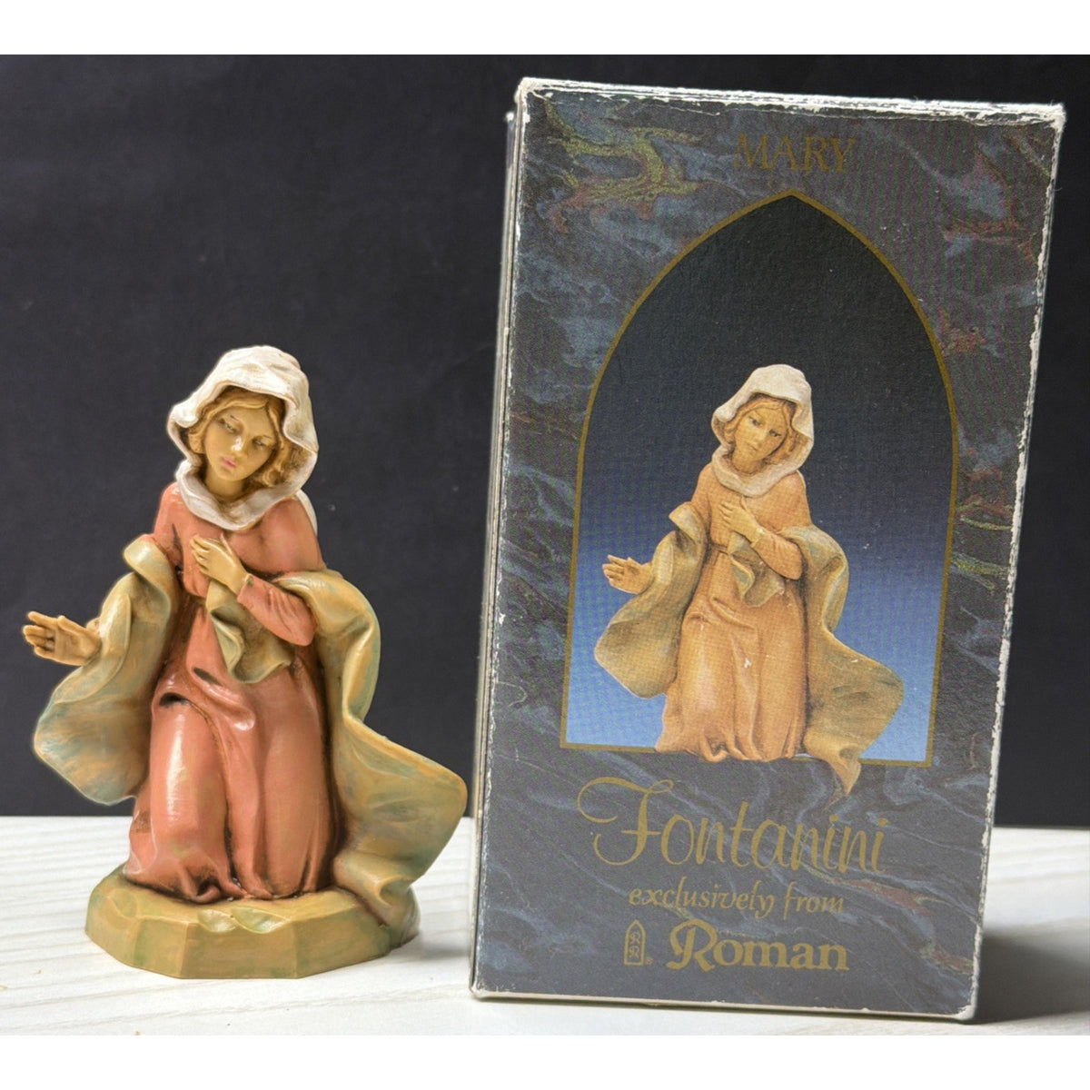 Vintage Fontanini Mary Heirloom Nativity Collection Roman Italy Box Signed
