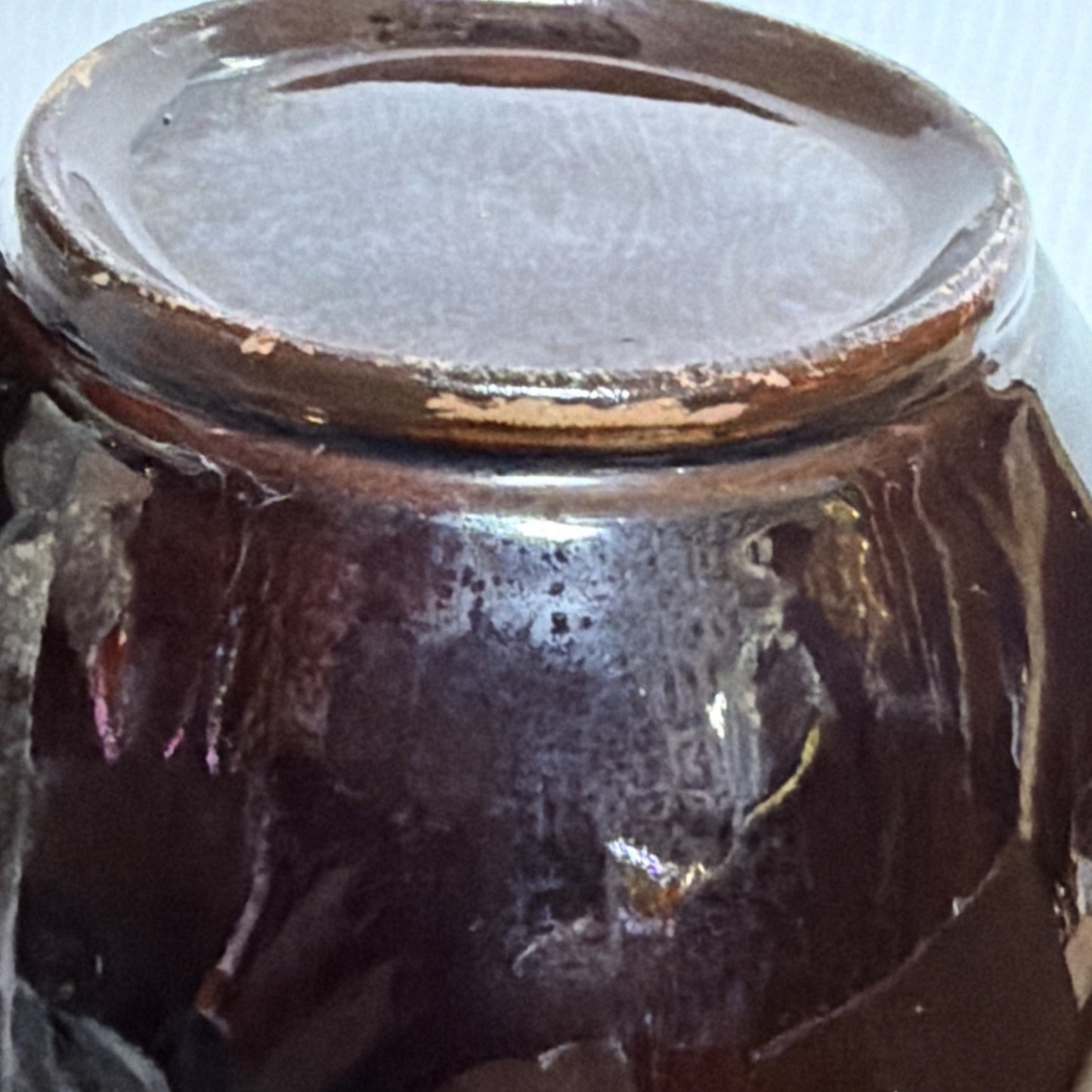 MCM Carstens Tonnieshof Freeform Art Pottery Vase Brown Iridescent Glaze