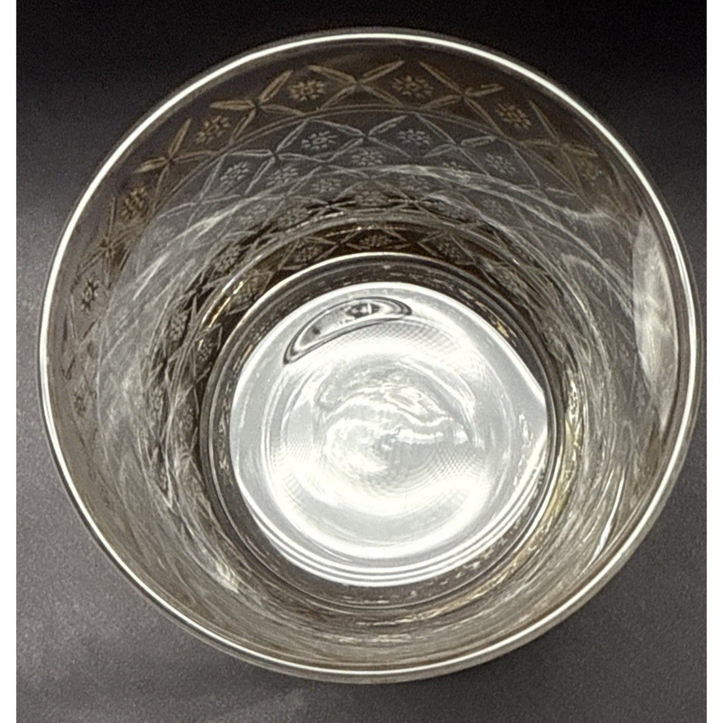 Vtg Lot of 2 Culver Glass Scintilla Village Old Fashioned Glass Rocks Gold As Is