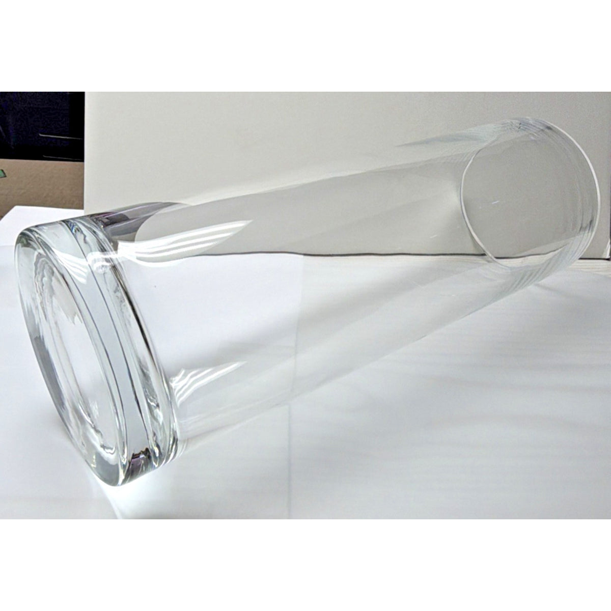 LSA International Mouth Blown Column Vase Large Clear Cylinder Holder As Is