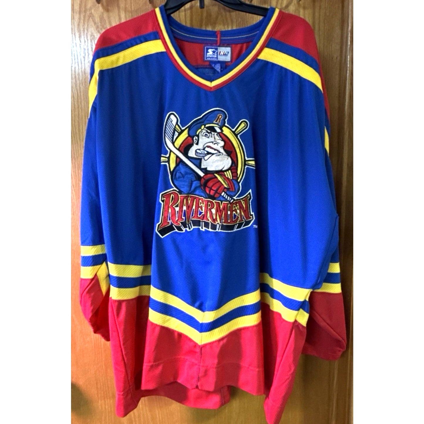 Vintage Starter IHL Peoria Rivermen Hockey Jersey Mens XXL As-Is