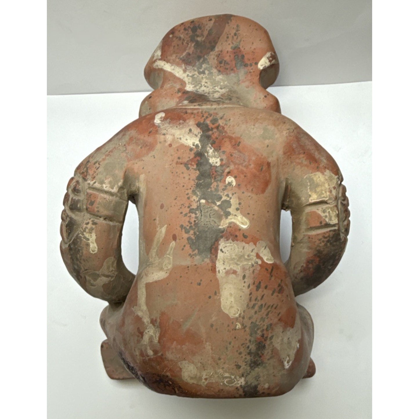 Old Mexican Terra Cotta Clay Zapotec Princess Sculpture Folk Art Marked As Is