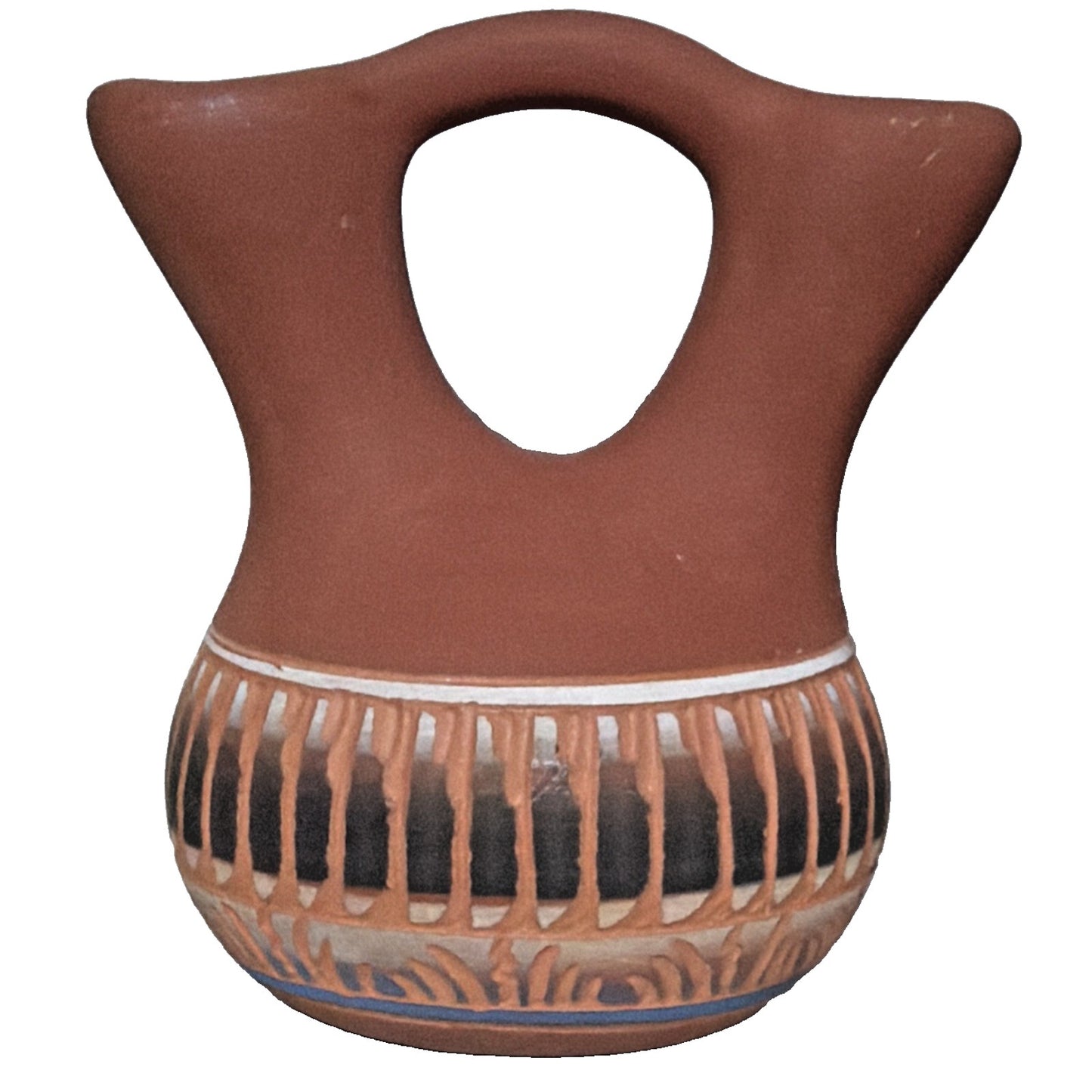 J Platero Native Navajo Etched Art Pottery Mini Wedding Vase Signed Numbered