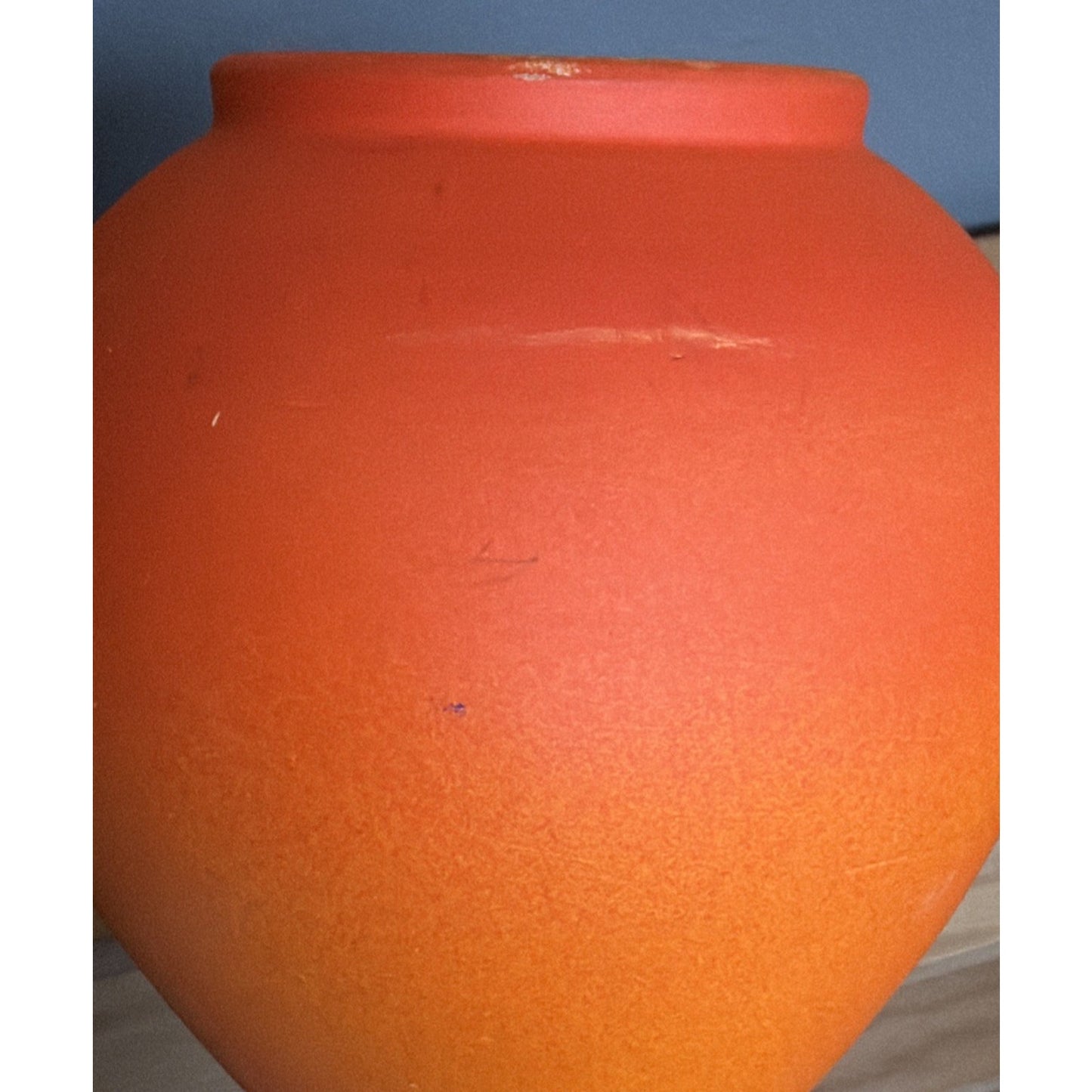 MCM Villa de Zaachila Oaxaca Pottery Metros Orange Vase Weed Pot Green Glazed