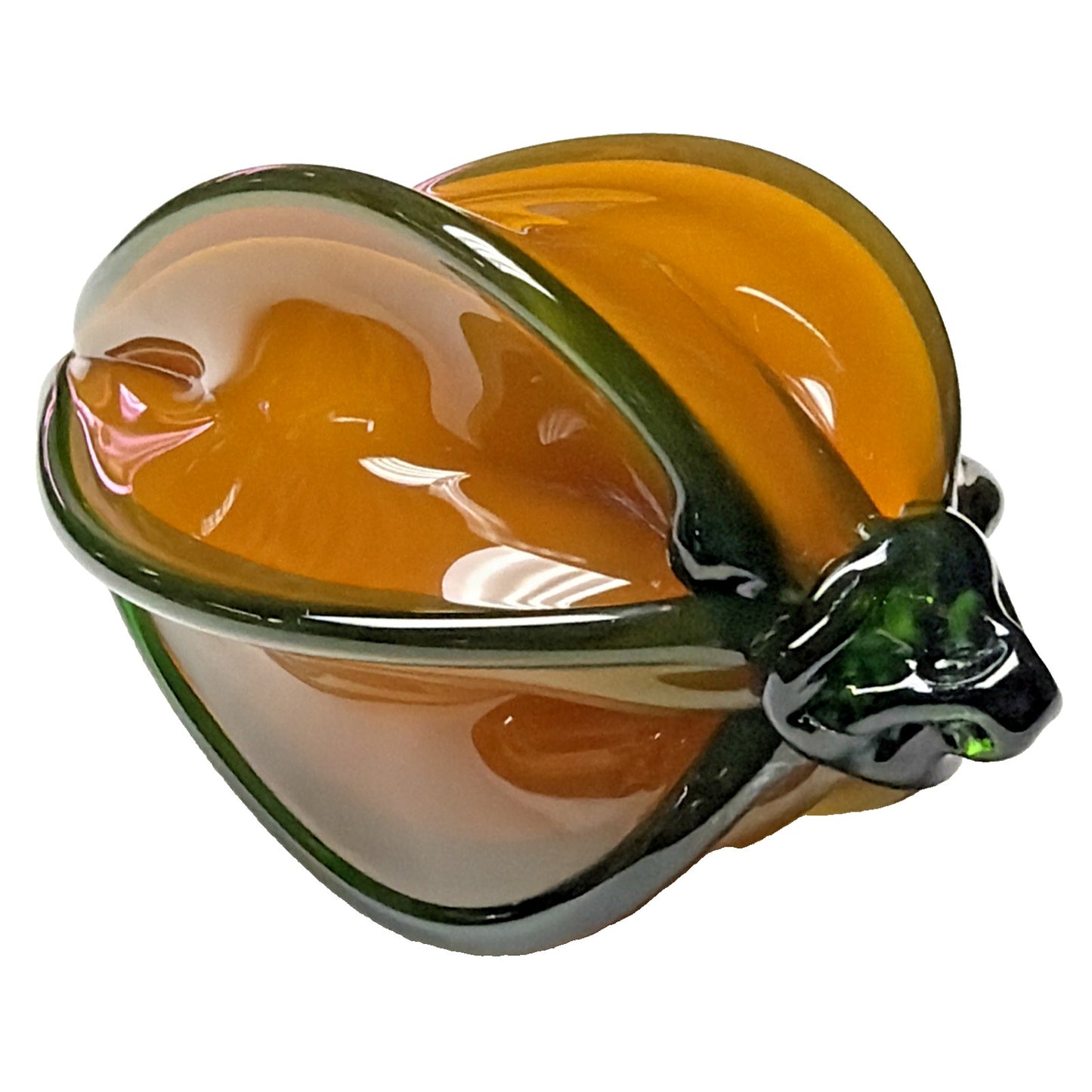 Vintage Murano Glass Star Fruit Squash Vegetable Paperweight Layered Applied