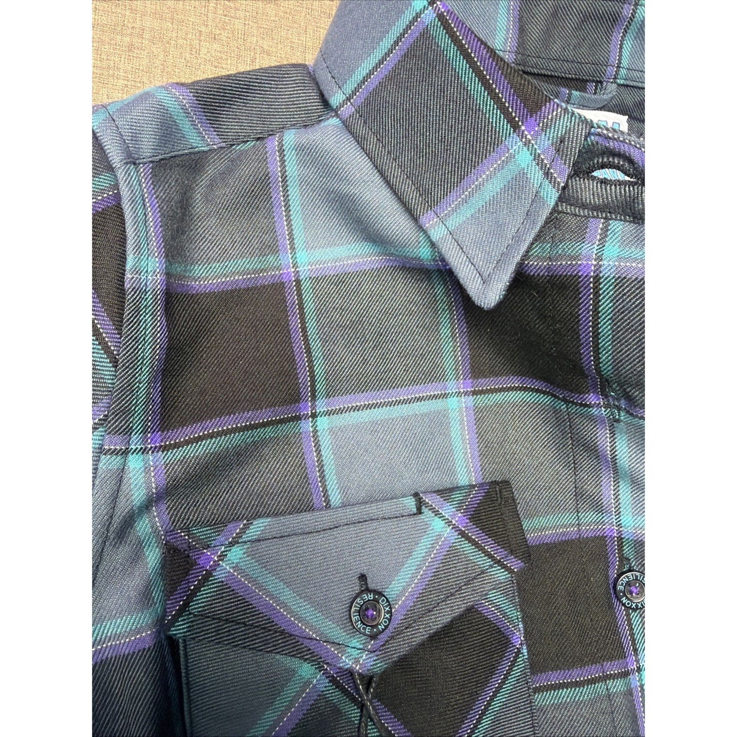 Dixxon Flannel Company Resilience Limited Ed New Women SM Plaid Blue Purple NEW