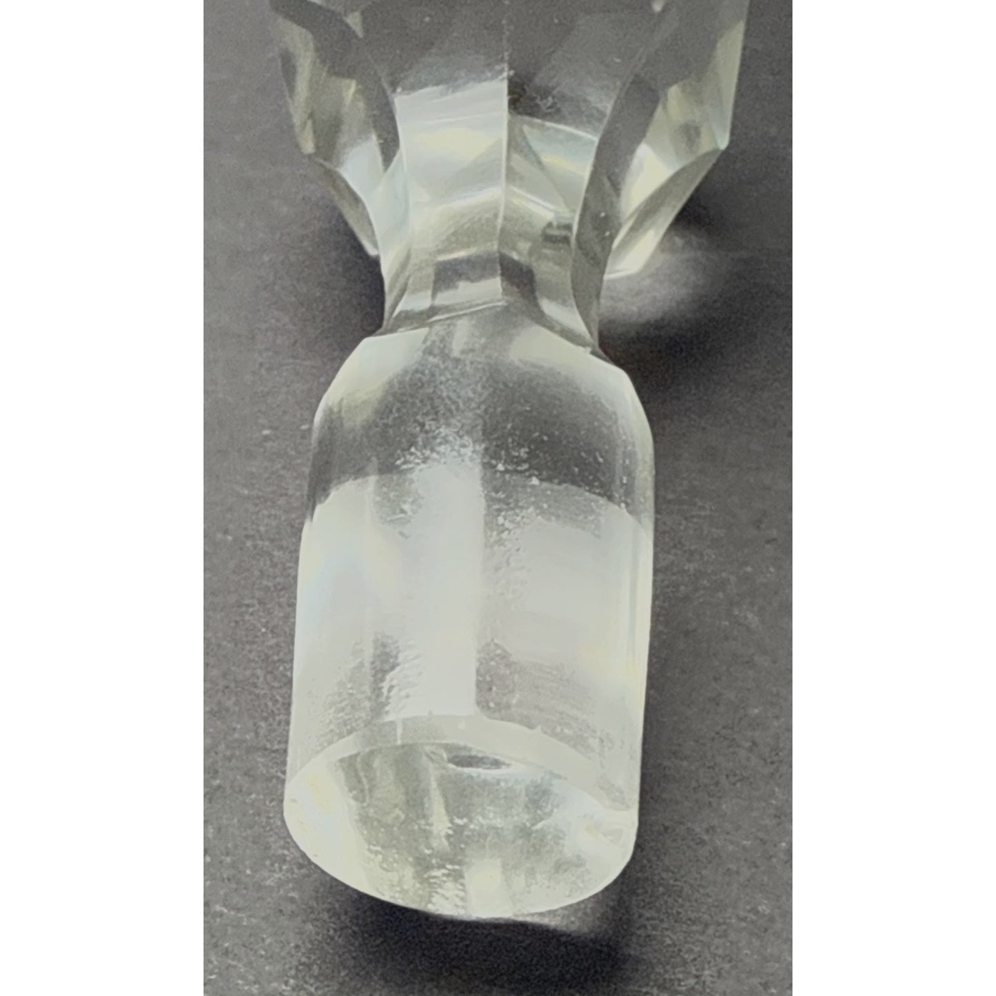 American Brilliant Cut Glass Cruet Oil Stopper Star Snowflake As Is