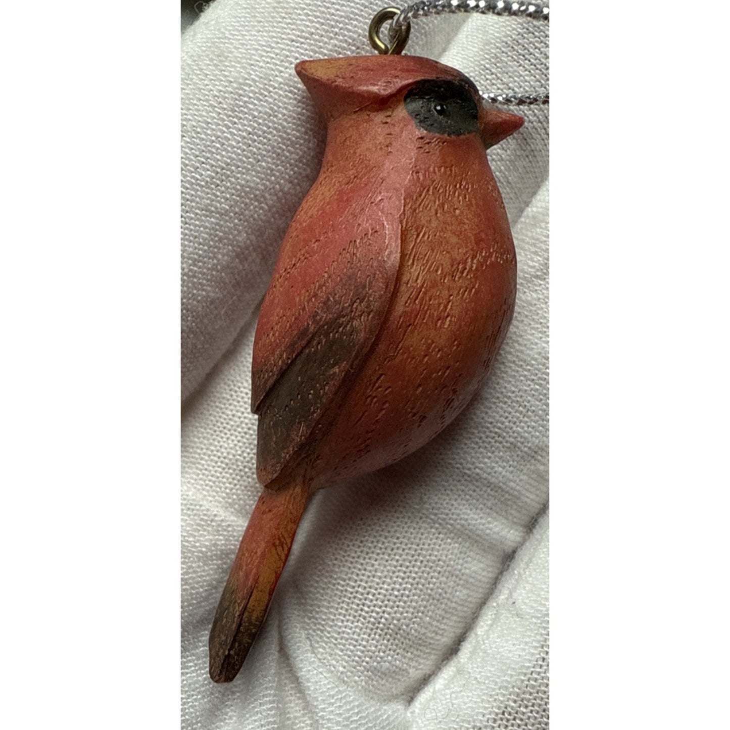 Vintage Lot of 3 Cardinal Ornaments Small Mini Resin Red Bird