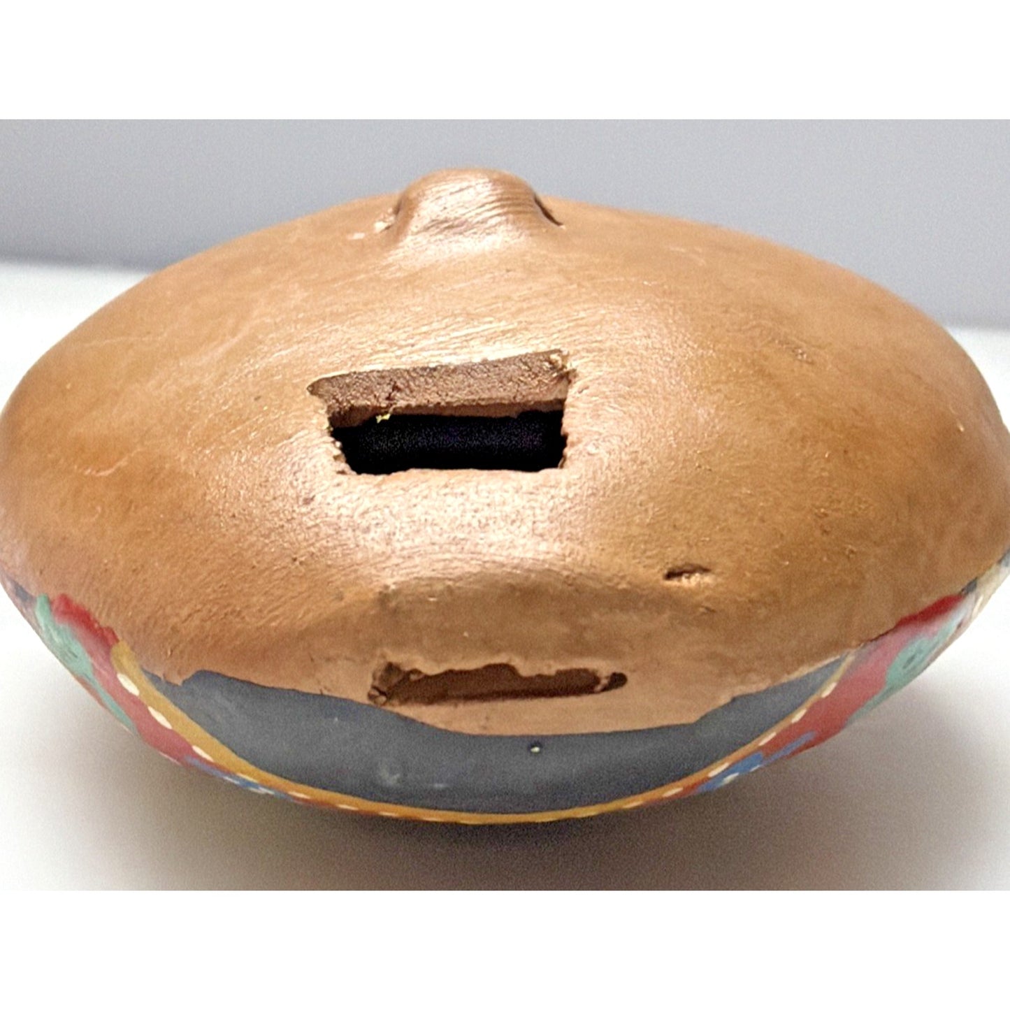 Native Southwest Kokopelli Whistle Hand Painted Clay Ocarina Flute Pendant