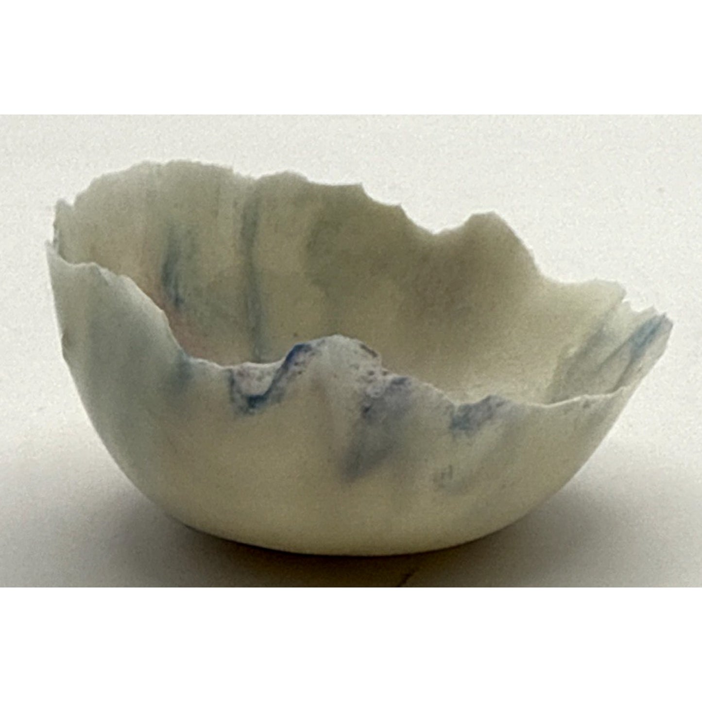 Peter Clark Pottery Fairy Dish Bowl New Zealand Porcelain Rough Edge As-Is