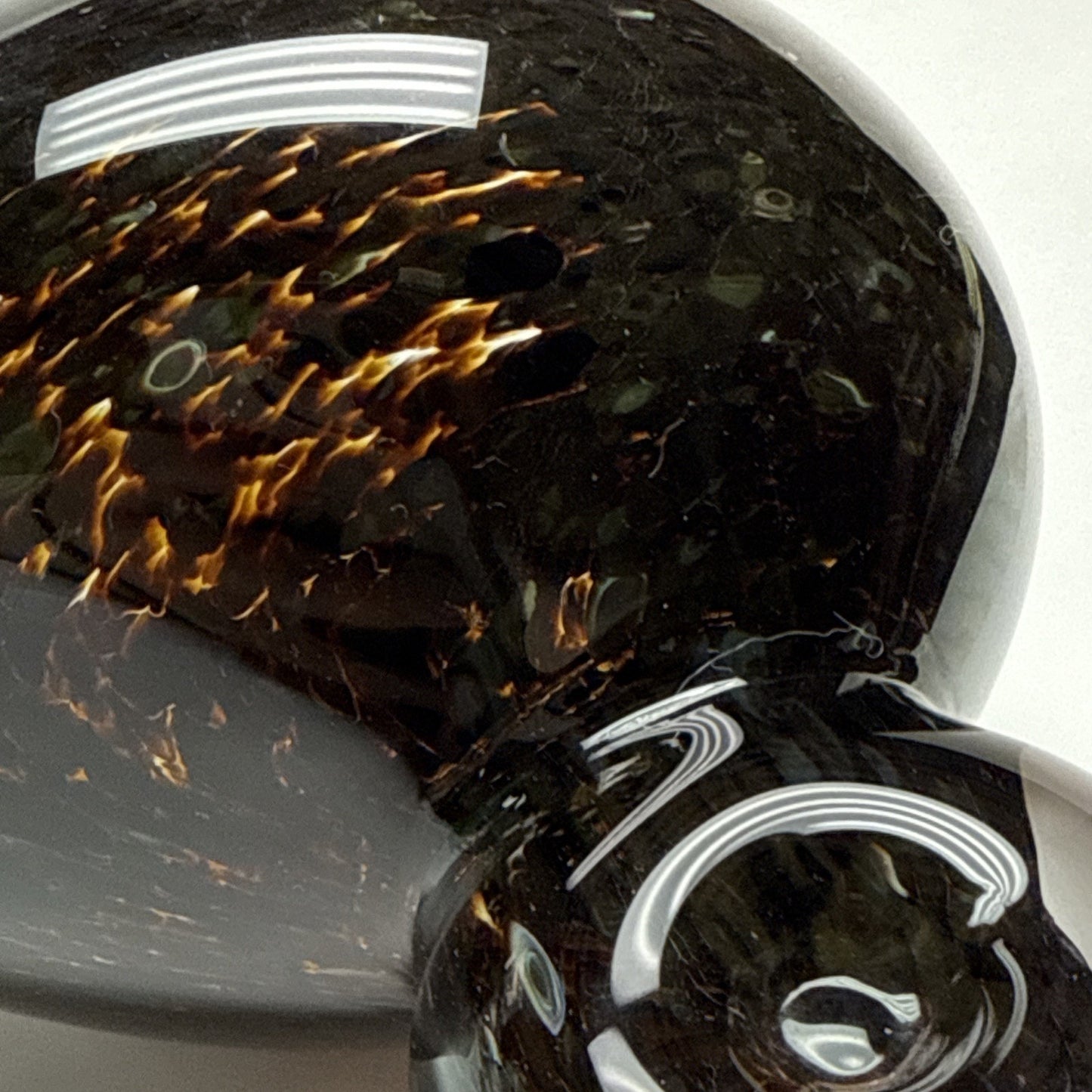 Wedgwood England Crystal Duck Mottled Black Brown Tortoise Glass Figurine Signed