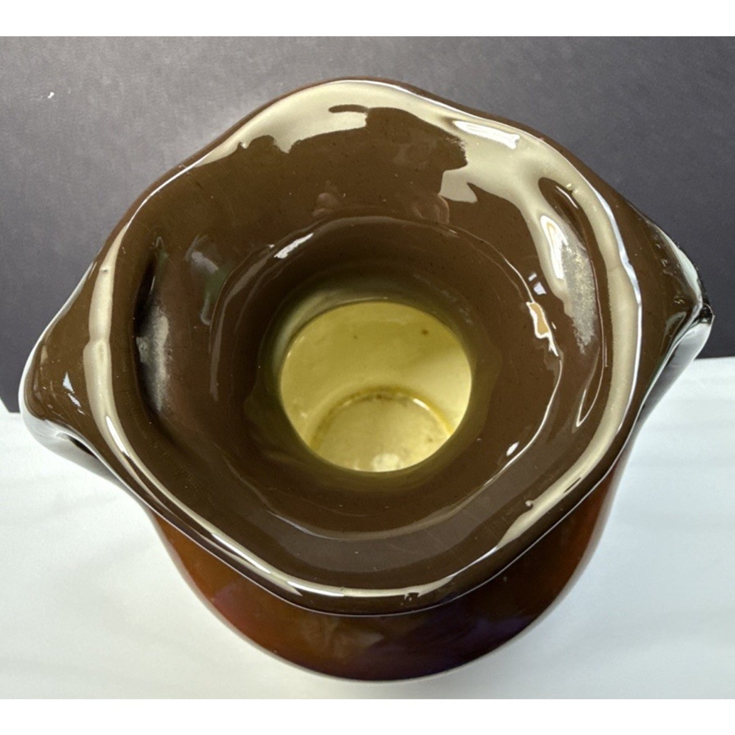 Old Redwood Pottery Glazed Colonial Amphora Vase Double Handle As Is