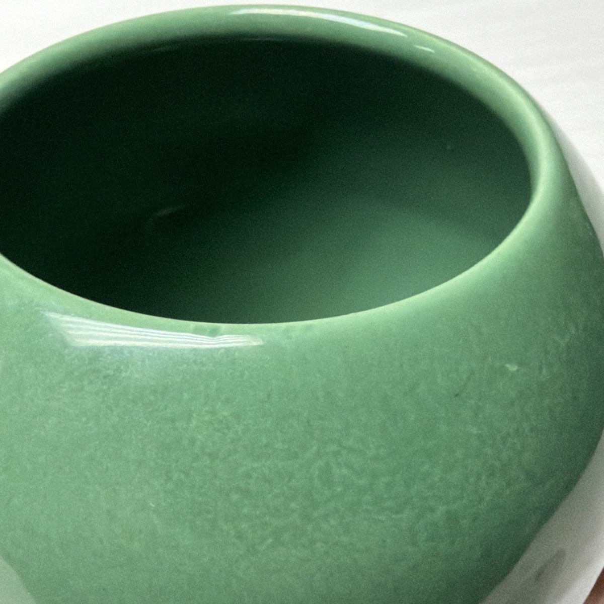MCM Haeger Pottery Orb Spherical Ball Planter Vase As Is Green