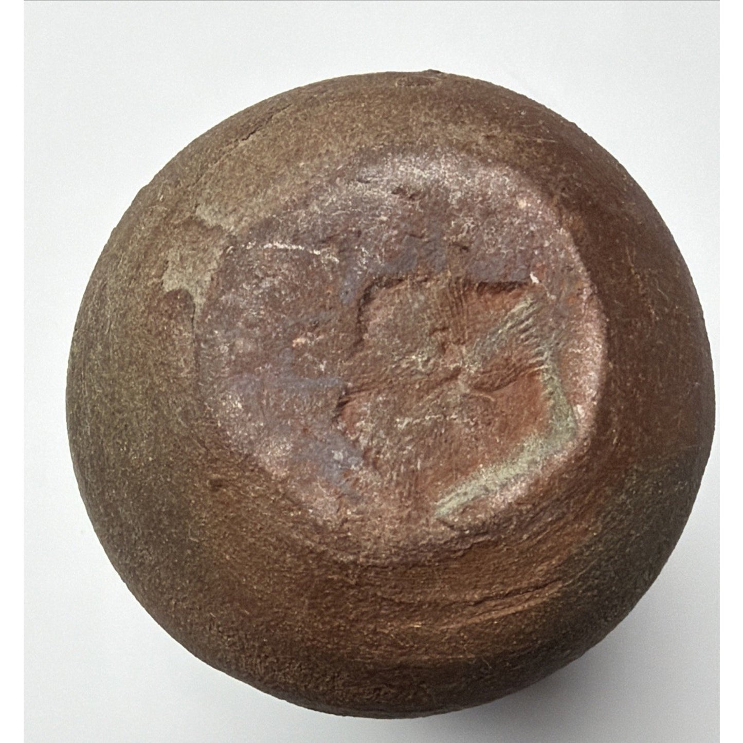Old Japanese Bizen Pottery Earth Wood Fired Glazed Double Gourd Vase Read