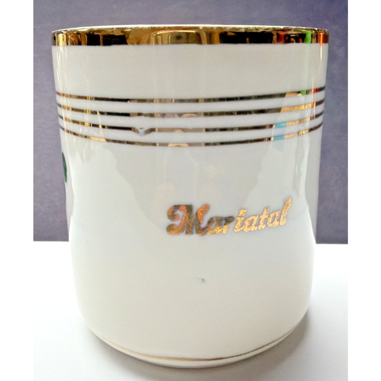 Haindorf JKS Porcelain Mug Hand Painted Souvenir Mariatal Kratzer Sohne Clover