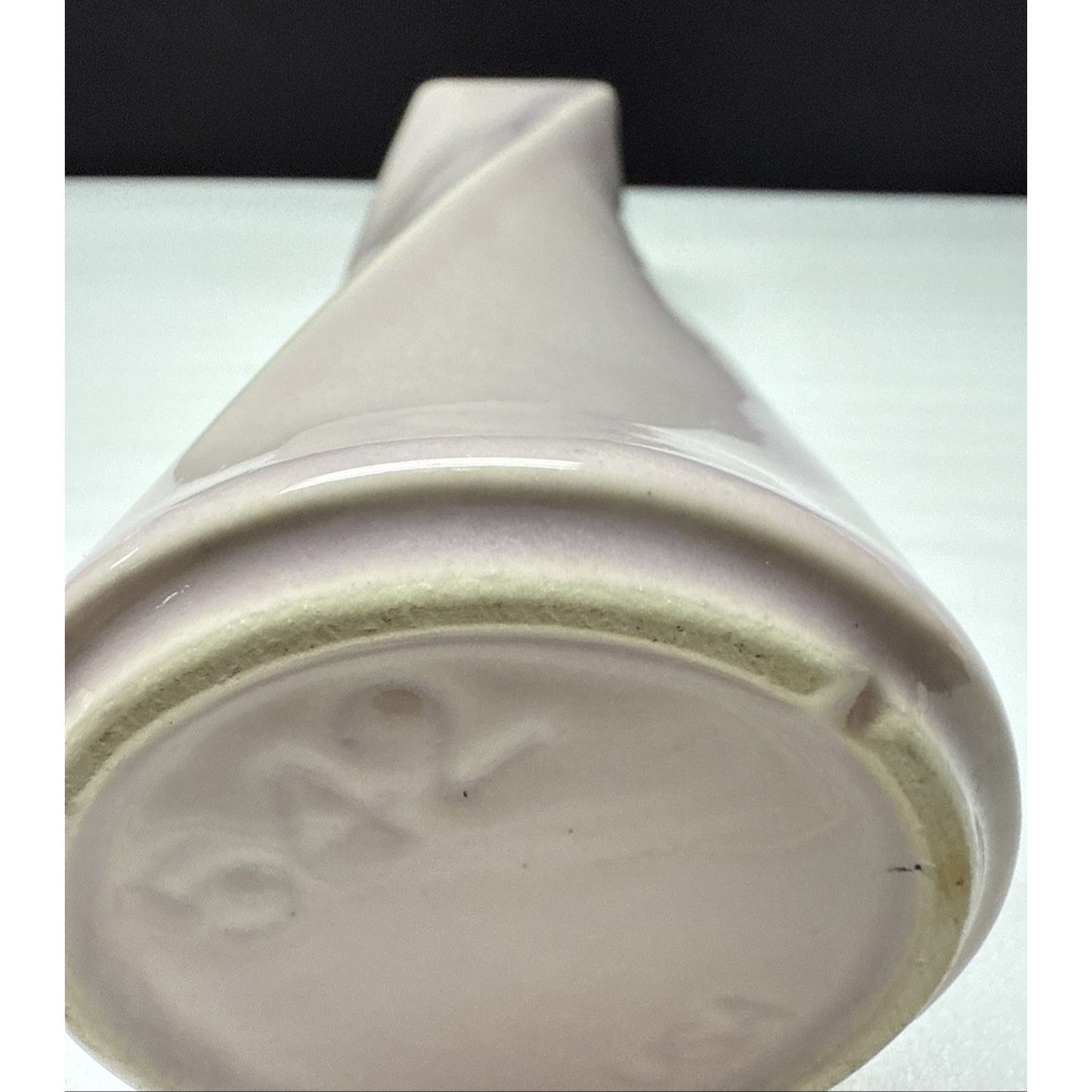 Vintage McCoy Pottery Ceramic Twisted Vase Lavender Pink 542 Candle Holder