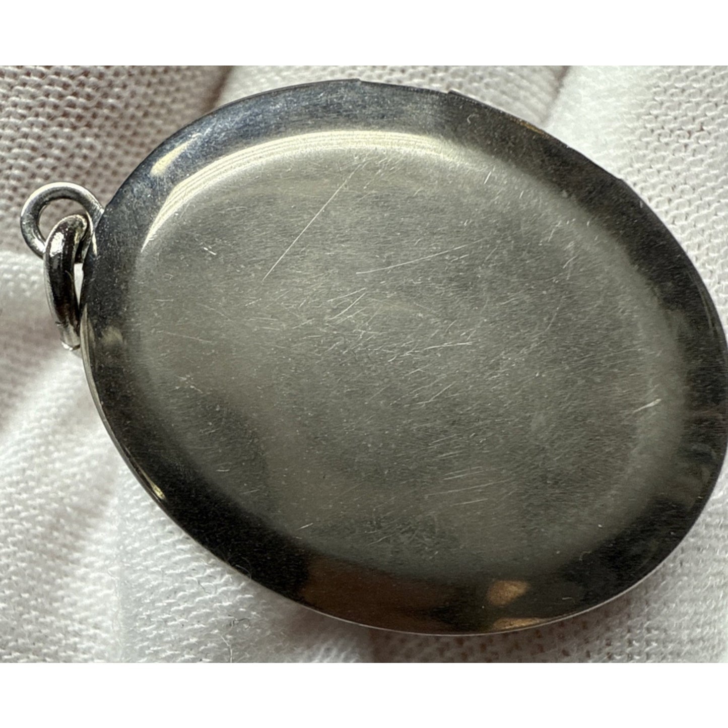 Vintage Purple Amethyst Stone Pendant Locket Silver Tone As Is