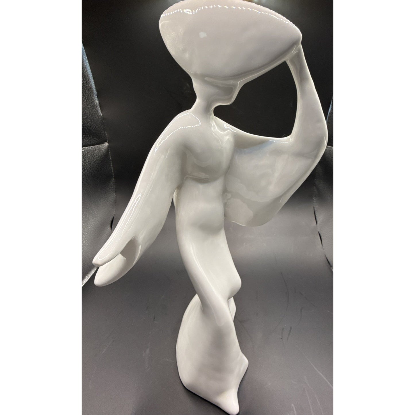 Vtg Blanc de Chine Awa Odori Dancer Sculpture Keiten Takahashi Porcelain Glazed