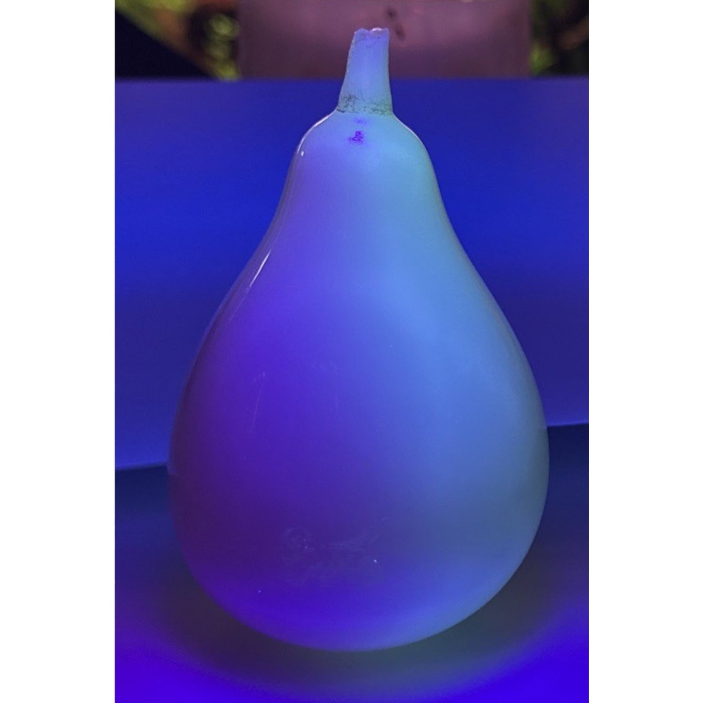 EAPG New England Libbey Glass Pear Peachblow Vaseline Ornament Uranium As-Is