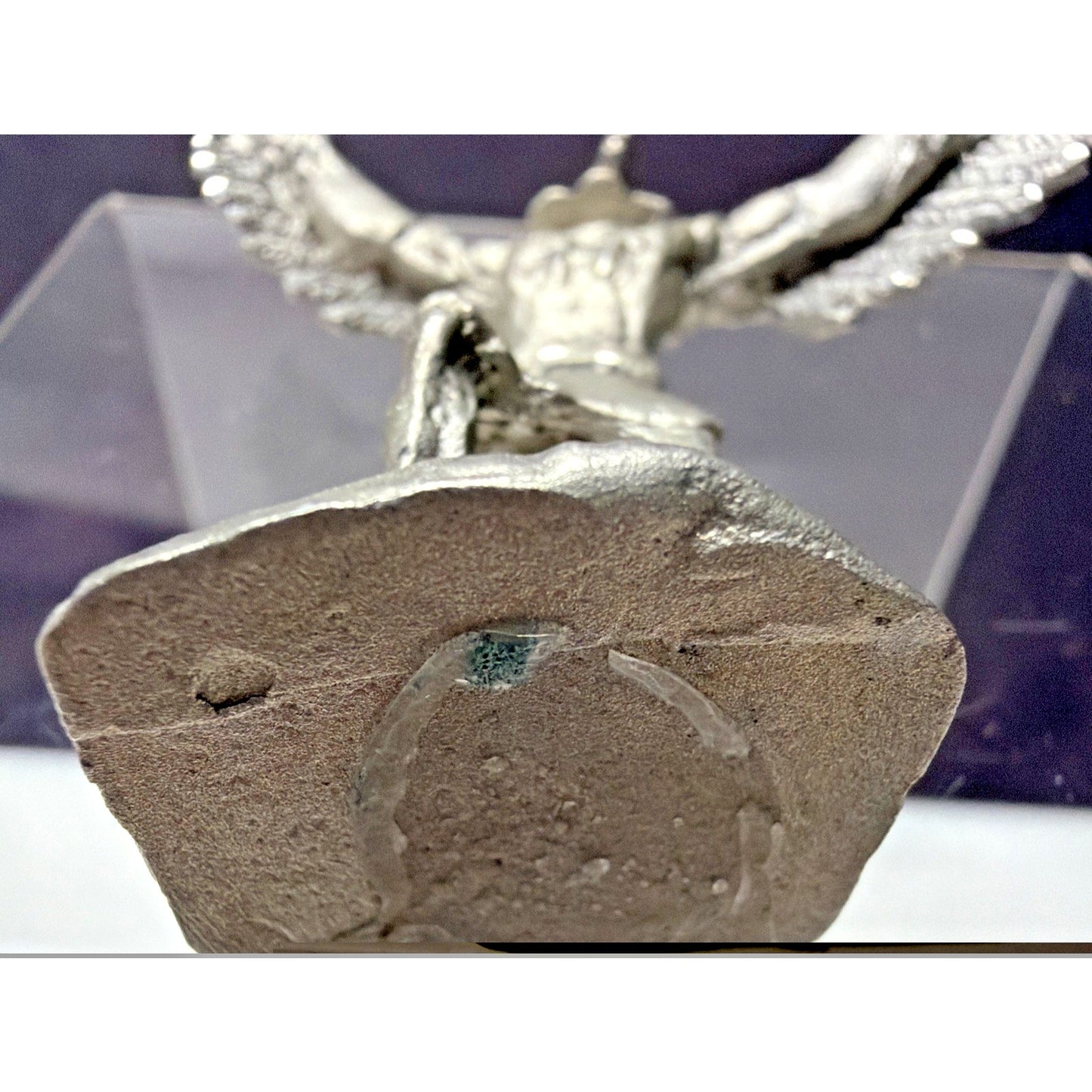 Lot of 2 Pewter Native American Kachina Dancer Indian Chief Figurines Turquoise