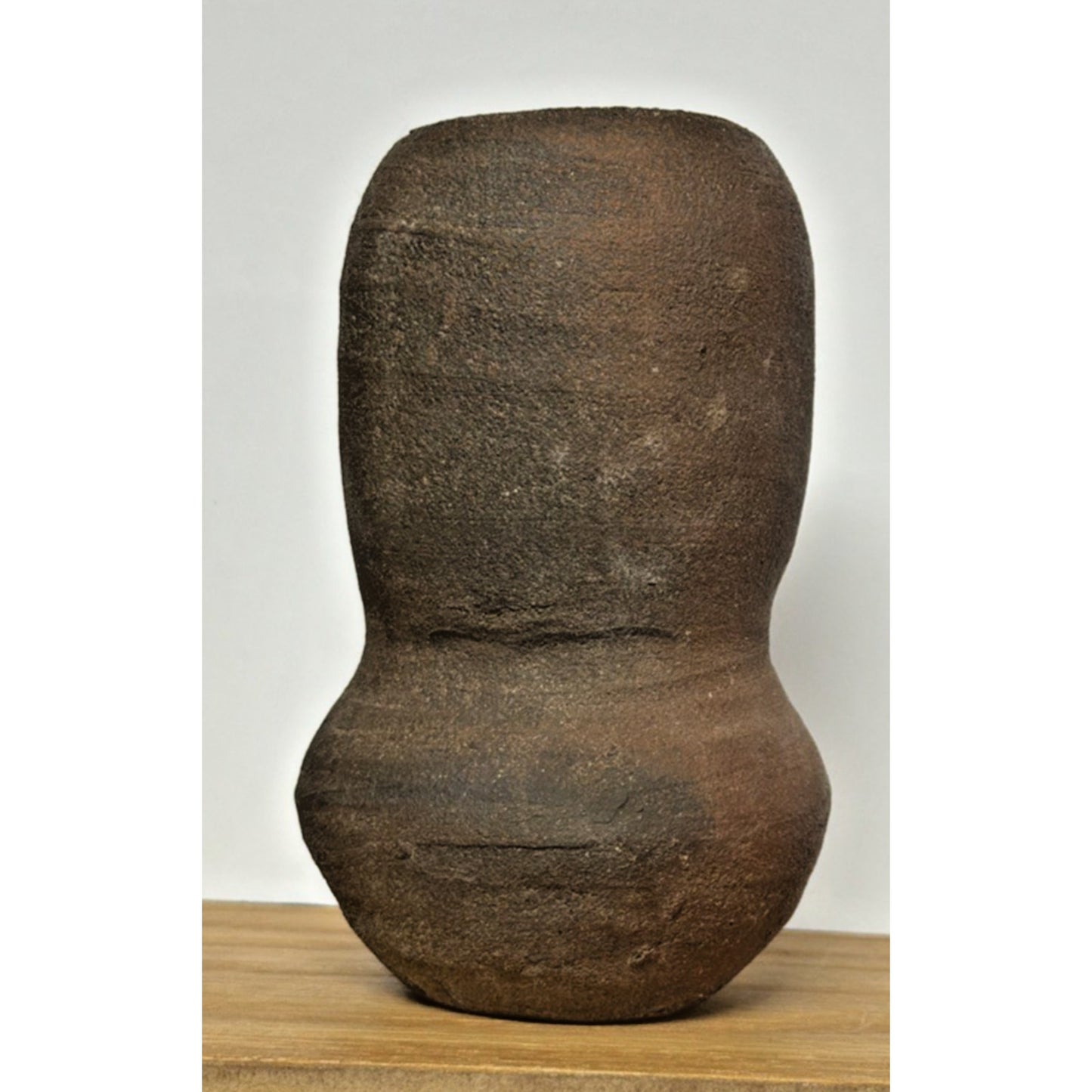 Old Japanese Bizen Pottery Earth Wood Fired Glazed Double Gourd Vase Read