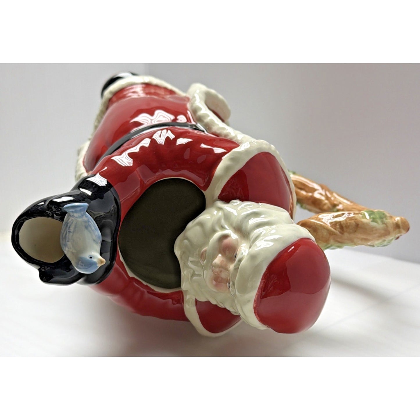 Lenox Holiday Gatherings Santa Claus Pitcher Christmas Holding Bluebird Box Tags