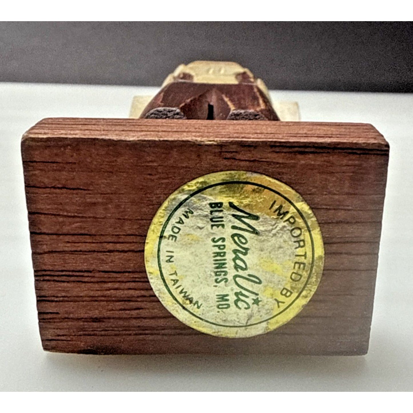 Vintage MeraVic Christmas Wood Carved Santa Claus Painted Jointed Read